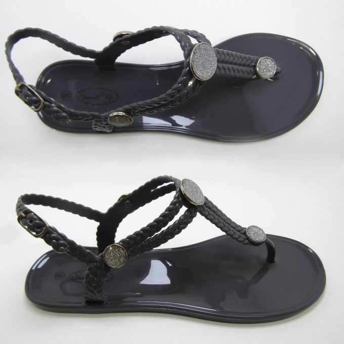 Charlotte Grey Sandal- Glitter Studs