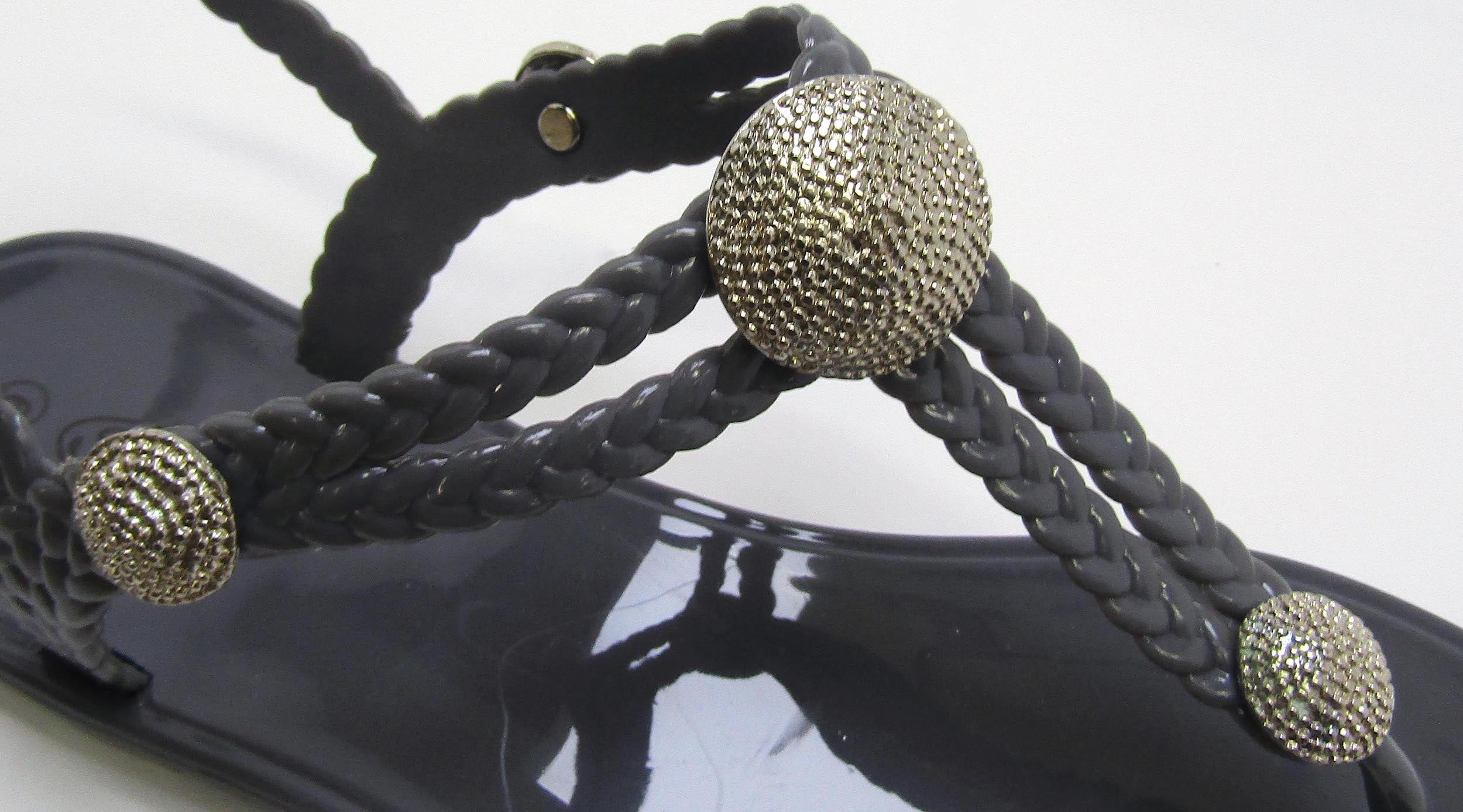 Charlotte Grey Sandal- Silver Studs - Image 2