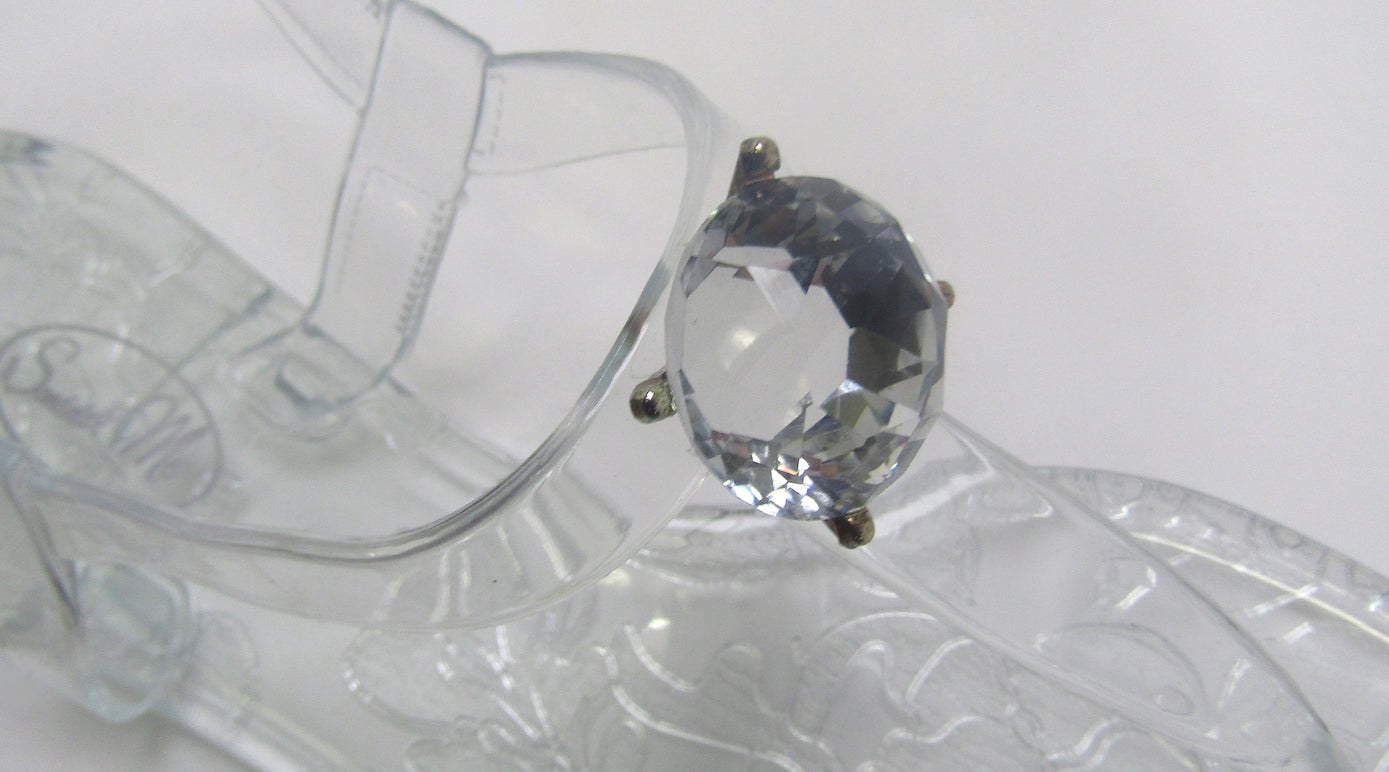 Saint Claire Glossy Clear Sandal- Diamanté Stud - Image 2