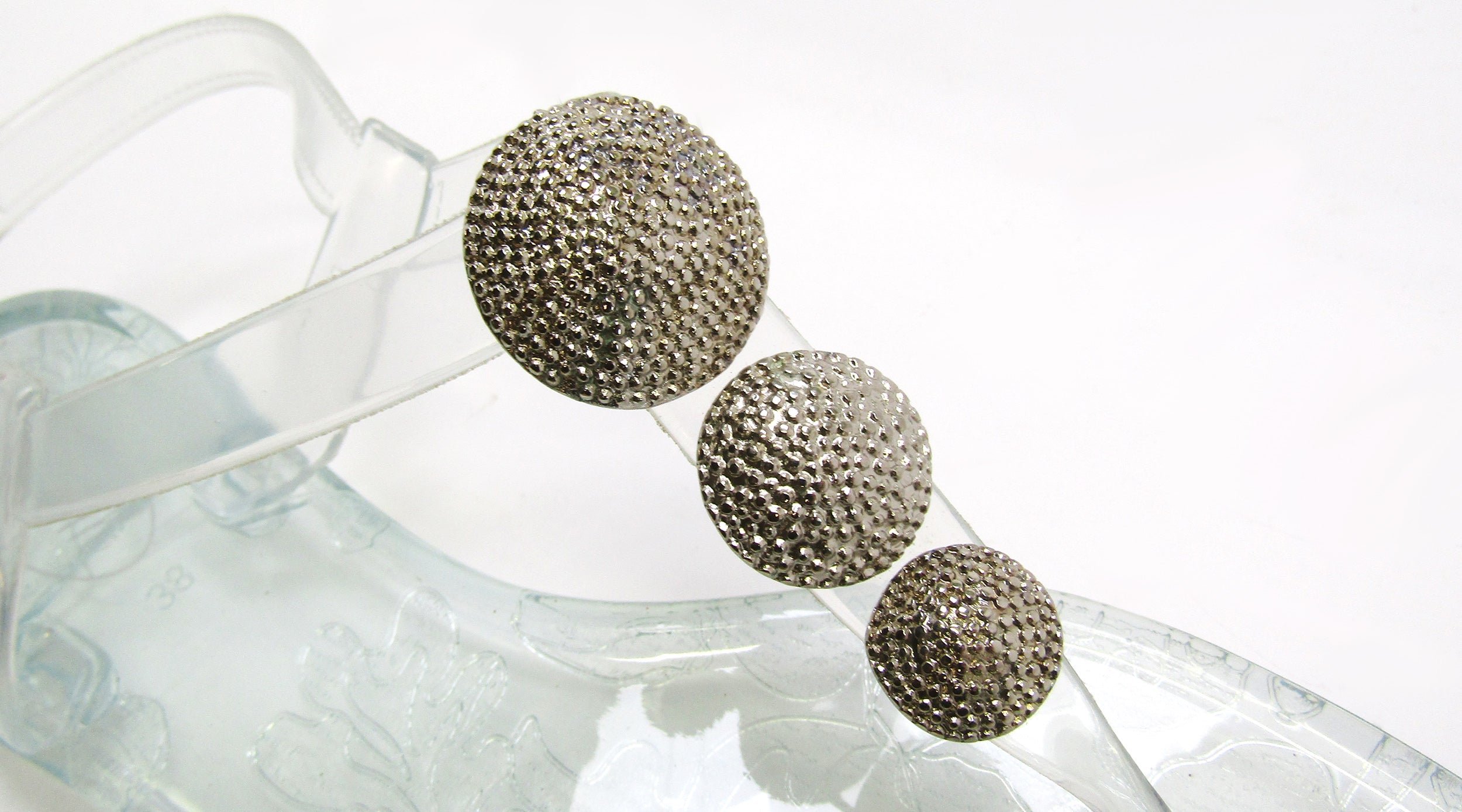 Robot Clear Sandal- Silver Studs - Image 2