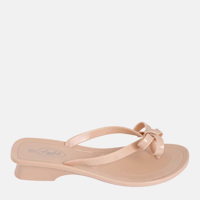 Juliet Bow Nude Sandals