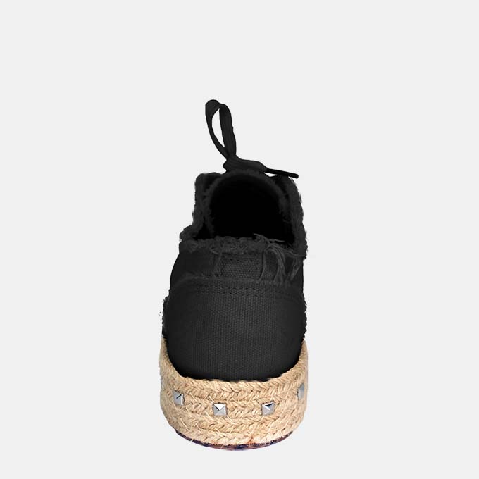 Ella Black Espadrille Sneakers - Image 7