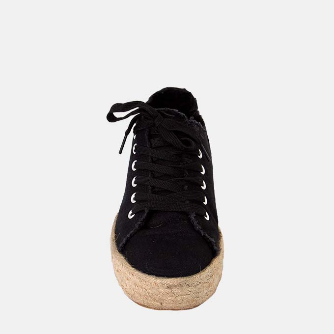 Ella Black Espadrille Sneakers - Image 6