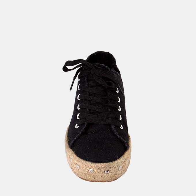 Ella Black Espadrille Sneakers - Image 5