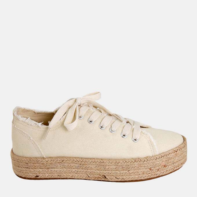 Ella Eggshell Espadrille Sneakers - Image 2