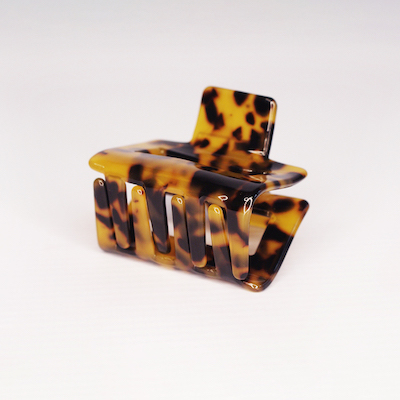 SQUARE CLAW CLIP- TORTOISE SHELL - Image 2