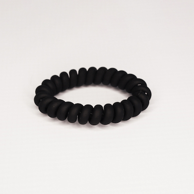 SPIRAL HAIR TIE- MATTE BLACK (10 PACK) - Image 2