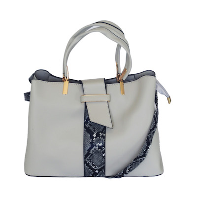 Grey Snakeskin Handbag Set - Image 2