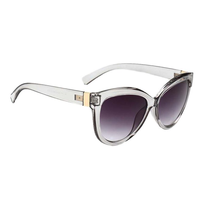 TRANSPARENT GREY CAT EYE SUNGLASSES