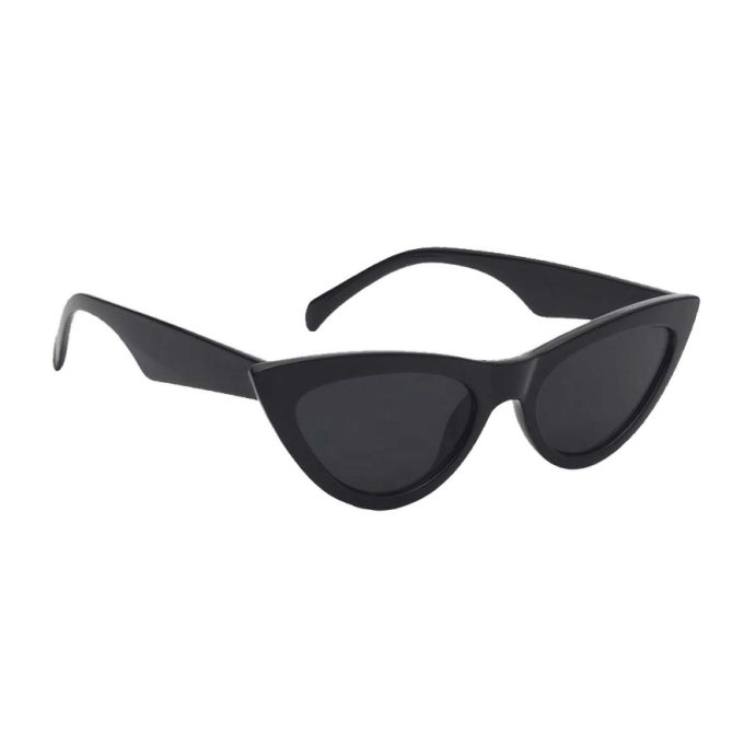 DRAMATIC CAT EYE SUNGLASSES- BLACK
