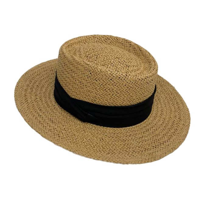 PANAMA HAT- TAN & BLACK
