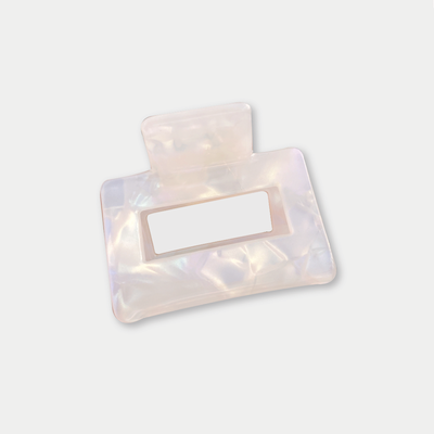 SQUARE CLAW CLIP- PEARLESQUE
